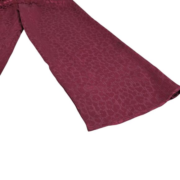 Michael Michael Kors Top Womens size L Merlot Blouse with Gold Chains NWT $110 - Picture 4 of 8